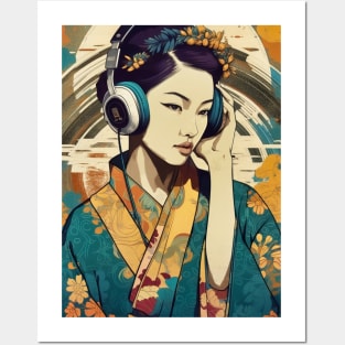 Asian American AAPI Asian Woman Music Lover Posters and Art